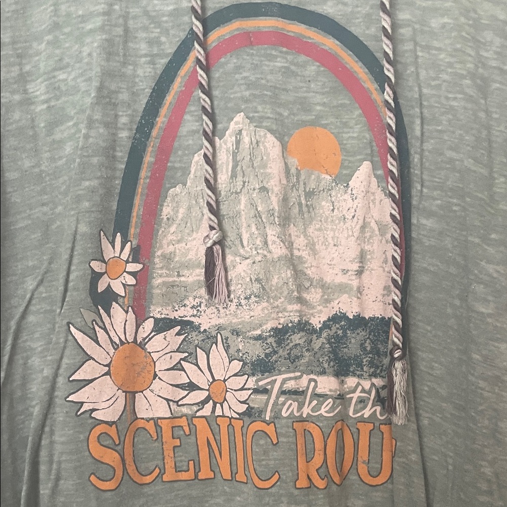Green Scenic Route Women’s Hoodie - Picture 2 of 4